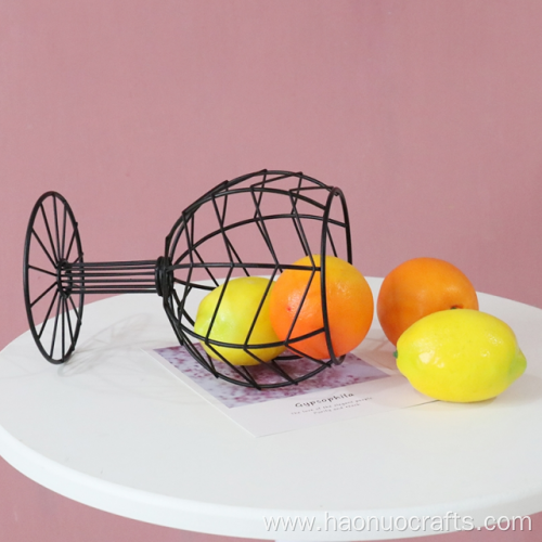 Red wine glass fruit basket